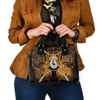 Maori Matariki Hei Matau Kowhai Shoulder Handbag Maori Kowhaiwhai Pattern Galaxy LT01 - Polynesian Pride