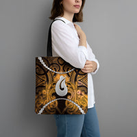 Maori Matariki Hei Matau Kowhai Tote Bag Maori Kowhaiwhai Pattern Galaxy LT01 - Polynesian Pride