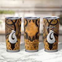 Personalised Maori Matariki Hei Matau Kowhai Tumbler Cup Maori Kowhaiwhai Pattern Galaxy LT01 - Polynesian Pride