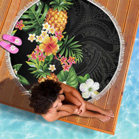 Hawaii Pineapple Tropical Beach Blanket Colorful Hibiscus Plumeria LT01 - Polynesian Pride