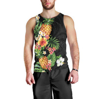 Hawaii Pineapple Tropical Men Tank Top Colorful Hibiscus Plumeria LT01 - Polynesian Pride