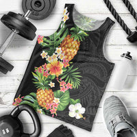 Hawaii Pineapple Tropical Men Tank Top Colorful Hibiscus Plumeria LT01 - Polynesian Pride