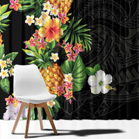 Hawaii Pineapple Tropical Window Curtain Colorful Hibiscus Plumeria LT01 - Polynesian Pride