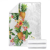 Hawaii Pineapple Tropical Blanket Luminous Hibiscus Plumeria LT01 - Polynesian Pride