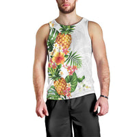 Hawaii Pineapple Tropical Men Tank Top Luminous Hibiscus Plumeria LT01 - Polynesian Pride