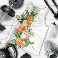 Hawaii Pineapple Tropical Men Tank Top Luminous Hibiscus Plumeria LT01 - Polynesian Pride
