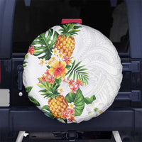 Hawaii Pineapple Tropical Spare Tire Cover Luminous Hibiscus Plumeria