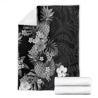Hawaii Pineapple Tropical Blanket Neutral Hibiscus Plumeria LT01 - Polynesian Pride