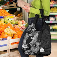 Hawaii Pineapple Tropical Grocery Bag Neutral Hibiscus Plumeria LT01 - Polynesian Pride