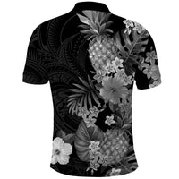 Hawaii Pineapple Tropical Polo Shirt Neutral Hibiscus Plumeria LT01 - Polynesian Pride