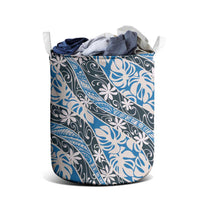 Ninamu Tahiti Tiare Monstera Laundry Basket Polynesian Pattern Curve Style - Polynesian Pride