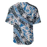 Ninamu Tahiti Tiare Monstera Baseball Jersey Polynesian Pattern Curve Style LT01 - Polynesian Pride