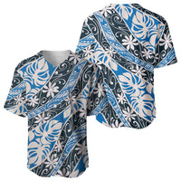 Ninamu Tahiti Tiare Monstera Baseball Jersey Polynesian Pattern Curve Style LT01 - Polynesian Pride