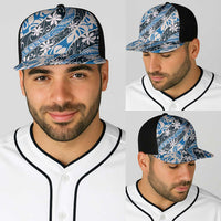 Ninamu Tahiti Tiare Monstera Baseball Net Cap Polynesian Pattern Curve Style LT01 - Polynesian Pride