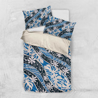 Ninamu Tahiti Tiare Monstera Bedding Set Polynesian Pattern Curve Style - Polynesian Pride