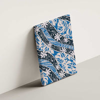 Ninamu Tahiti Tiare Monstera Canvas Wall Art Polynesian Pattern Curve Style - Polynesian Pride