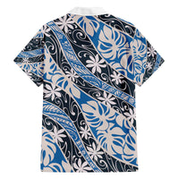 Ninamu Tahiti Tiare Monstera Family Matching Off The Shoulder Long Sleeve Dress and Hawaiian Shirt Polynesian Pattern Curve Style - Polynesian Pride