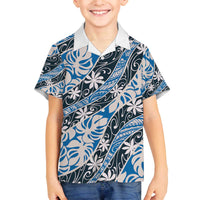 Ninamu Tahiti Tiare Monstera Family Matching Off The Shoulder Long Sleeve Dress and Hawaiian Shirt Polynesian Pattern Curve Style - Polynesian Pride