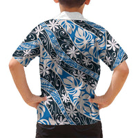 Ninamu Tahiti Tiare Monstera Family Matching Tank Maxi Dress and Hawaiian Shirt Polynesian Pattern Curve Style - Polynesian Pride