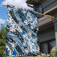 Ninamu Tahiti Tiare Monstera Garden Flag Polynesian Pattern Curve Style - Polynesian Pride