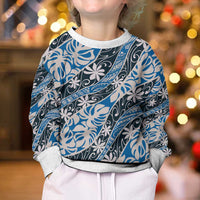 Ninamu Tahiti Tiare Monstera Kid Ugly Christmas Sweater Polynesian Pattern Curve Style - Polynesian Pride