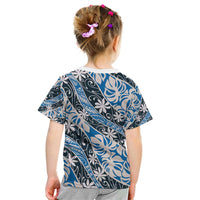 Ninamu Tahiti Tiare Monstera Kid T Shirt Polynesian Pattern Curve Style - Polynesian Pride