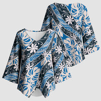Ninamu Tahiti Tiare Monstera Kimono Sleeve Blouse Polynesian Pattern Curve Style - Polynesian Pride