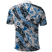 Ninamu Tahiti Tiare Monstera Polo Shirt Polynesian Pattern Curve Style LT01 - Polynesian Pride