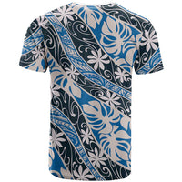 Ninamu Tahiti Tiare Monstera T Shirt Polynesian Pattern Curve Style LT01 - Polynesian Pride