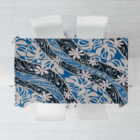 Ninamu Tahiti Tiare Monstera Tablecloth Polynesian Pattern Curve Style - Polynesian Pride