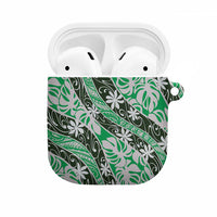 Matie Tahiti Tiare Monstera AirPods Case Polynesian Pattern Curve Style LT01 Green - Polynesian Pride
