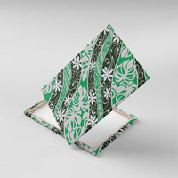 Matie Tahiti Tiare Monstera Canvas Wall Art Polynesian Pattern Curve Style - Polynesian Pride