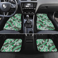 Matie Tahiti Tiare Monstera Car Mats Polynesian Pattern Curve Style - Polynesian Pride