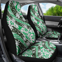 Matie Tahiti Tiare Monstera Car Seat Cover Polynesian Pattern Curve Style - Polynesian Pride