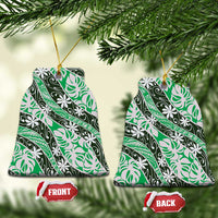 Matie Tahiti Tiare Monstera Ceramic Ornament Polynesian Pattern Curve Style - Polynesian Pride