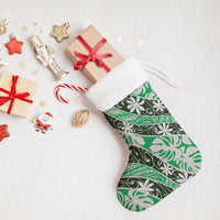 Matie Tahiti Tiare Monstera Christmas Stocking Polynesian Pattern Curve Style - Polynesian Pride