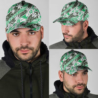 Matie Tahiti Tiare Monstera Classic Cap Polynesian Pattern Curve Style - Polynesian Pride