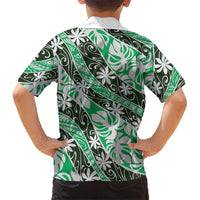 Matie Tahiti Tiare Monstera Family Matching Mermaid Dress and Hawaiian Shirt Polynesian Pattern Curve Style - Polynesian Pride