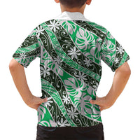 Matie Tahiti Tiare Monstera Family Matching Off Shoulder Maxi Dress and Hawaiian Shirt Polynesian Pattern Curve Style - Polynesian Pride