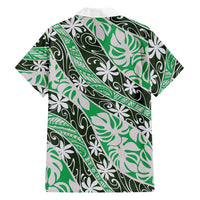 Matie Tahiti Tiare Monstera Family Matching Off Shoulder Maxi Dress and Hawaiian Shirt Polynesian Pattern Curve Style - Polynesian Pride