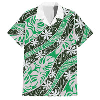 Matie Tahiti Tiare Monstera Hawaiian Shirt Polynesian Pattern Curve Style LT01 Green - Polynesian Pride