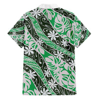 Matie Tahiti Tiare Monstera Hawaiian Shirt Polynesian Pattern Curve Style - Polynesian Pride