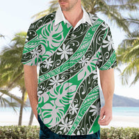 Matie Tahiti Tiare Monstera Hawaiian Shirt Polynesian Pattern Curve Style LT01 - Polynesian Pride