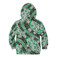 Matie Tahiti Tiare Monstera Kid Hoodie Polynesian Pattern Curve Style - Polynesian Pride
