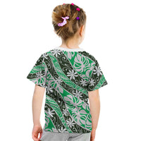 Matie Tahiti Tiare Monstera Kid T Shirt Polynesian Pattern Curve Style LT01 - Polynesian Pride