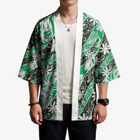 Matie Tahiti Tiare Monstera Kimono Polynesian Pattern Curve Style - Polynesian Pride