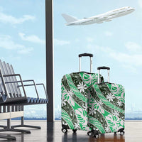 Matie Tahiti Tiare Monstera Luggage Cover Polynesian Pattern Curve Style - Polynesian Pride