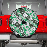 Matie Tahiti Tiare Monstera Spare Tire Cover Polynesian Pattern Curve Style - Polynesian Pride
