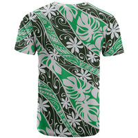 Matie Tahiti Tiare Monstera T Shirt Polynesian Pattern Curve Style LT01 - Polynesian Pride