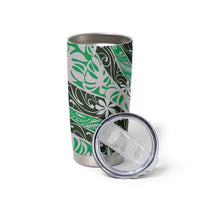 Matie Tahiti Tiare Monstera Tumbler Cup Polynesian Pattern Curve Style - Polynesian Pride